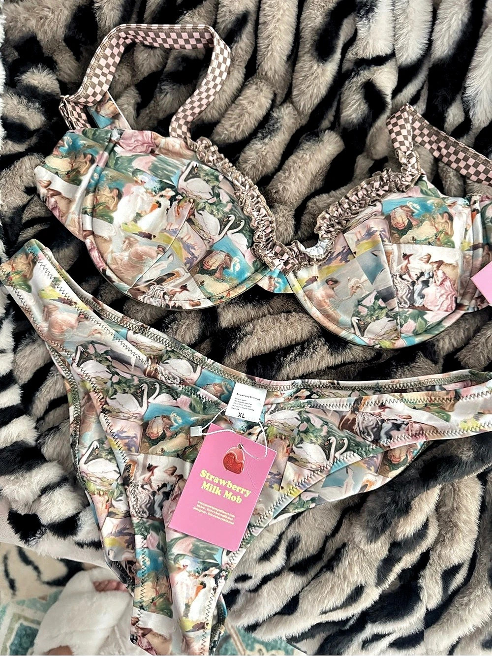 Strawberry Milk Mob Bikini Set NWT XL
